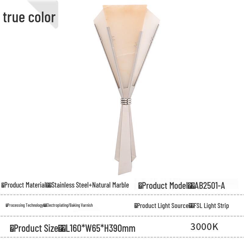 

Ретро Мраморный Европейский Букет Настенный Светильник для Коридора или Прихожей, Различные Спецификации, Нержавеющая Сталь