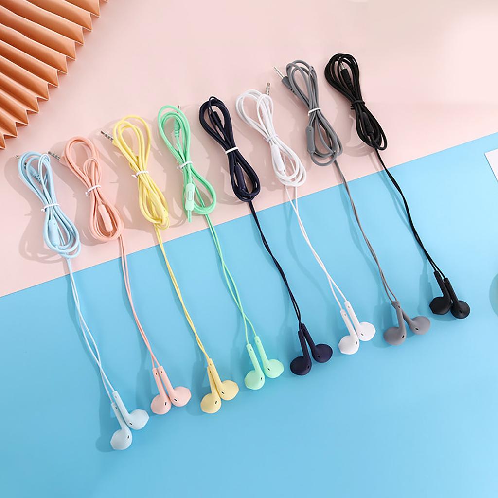 U19 Macaron Candy Series Stereo High Bass 3.5mm Headset With Microphone Earphone
