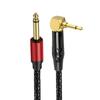 3.5mm To 6.35mm 90 Degree Right Angle Mono Cable For Electric Guitar Bass 6.35mm Long Elbow Wire for Guitar