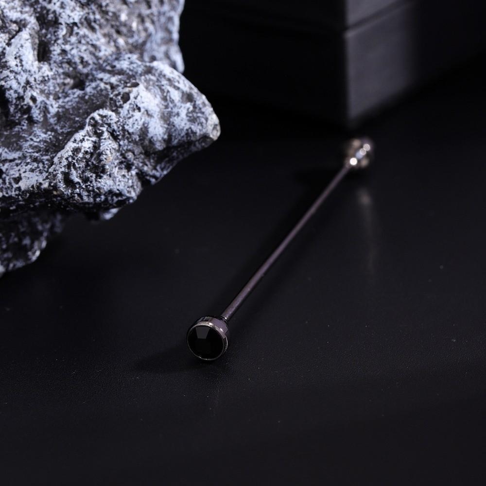 Spiral Buckle Shirt Collar Pin Detachable Neckline Pin Crystal Tie Collar Needle  Men