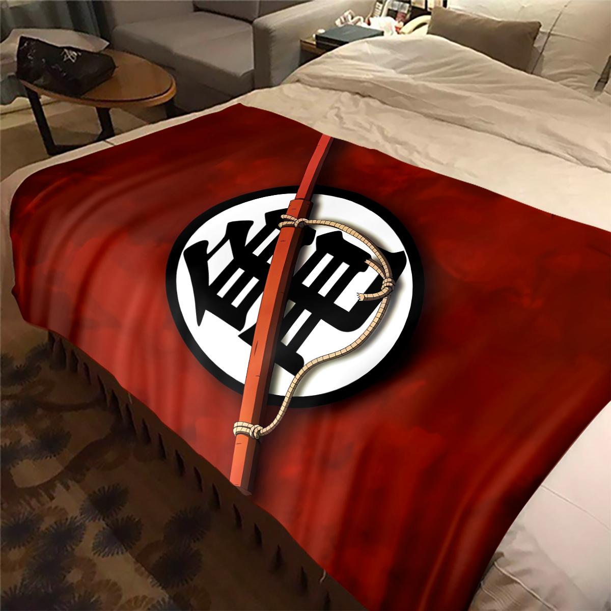 

1PC Dragon Ball Super Print Flannel Blanket, High quality All Seasons, Home Decor, Warmth and Comfort, Perfect for Christmas Gifts 80cm x 120cm