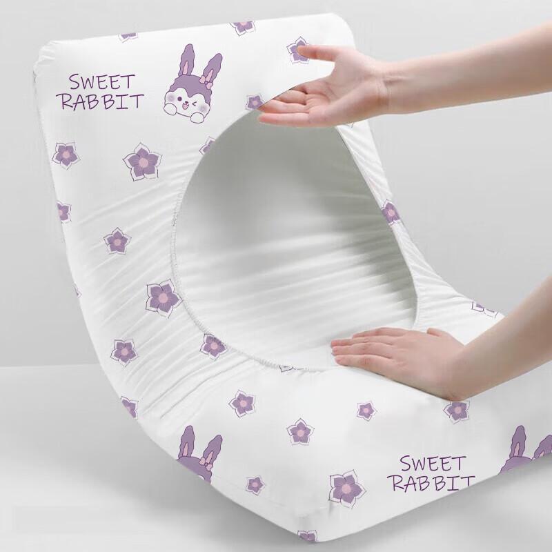JAJALIN Disposable Purple Rabbit Print Pillowcases