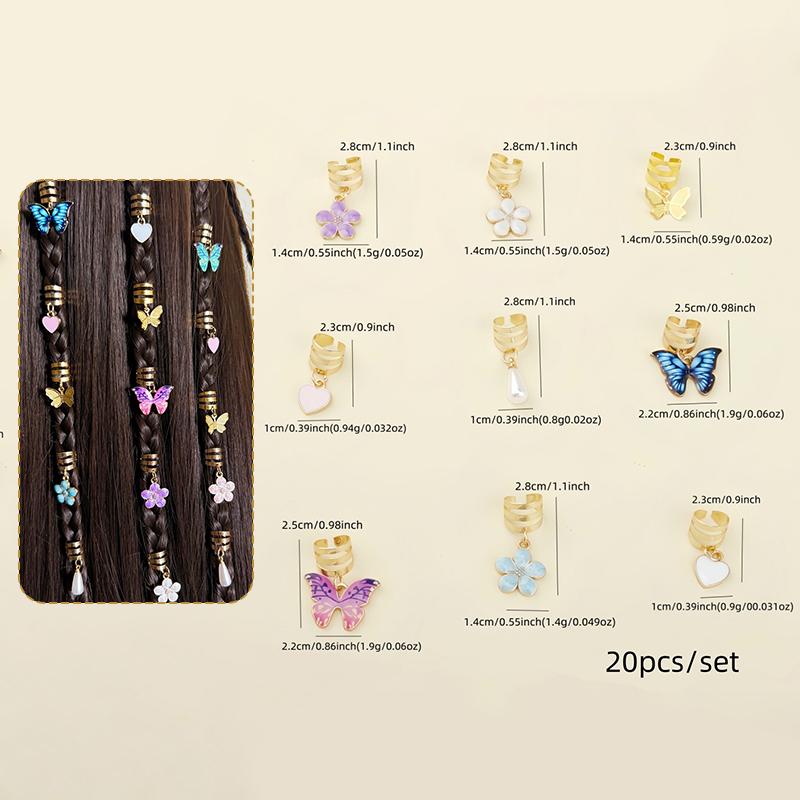 1Set Starfish Conch Pendant Artificial Pearl Summer Y2K Dreadlock Hair Jewelry Accessories For Braids For Girls Music Festival