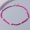 Collana di Perline Colorate Fatta a Mano alla Moda Collane Floreali Bohemian con Perline per Donne Ragazze Festa Gioielli per le Feste Regalo