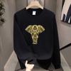 American Trendy Brand Threaded Cuffs Long-Sleeved Pure Cotton Men'S Bottoming Shirt T-Shirt Trendy Autumn And Winter Men'S And Women'S Tops
