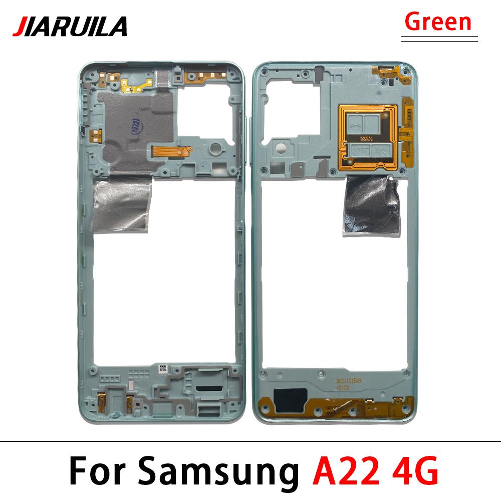 For Samsung A22 5G A226B / A22 4G A23 5G Housing Middle Frame Case Middle Frame Bezel Plate Replacement Parts With Side Key