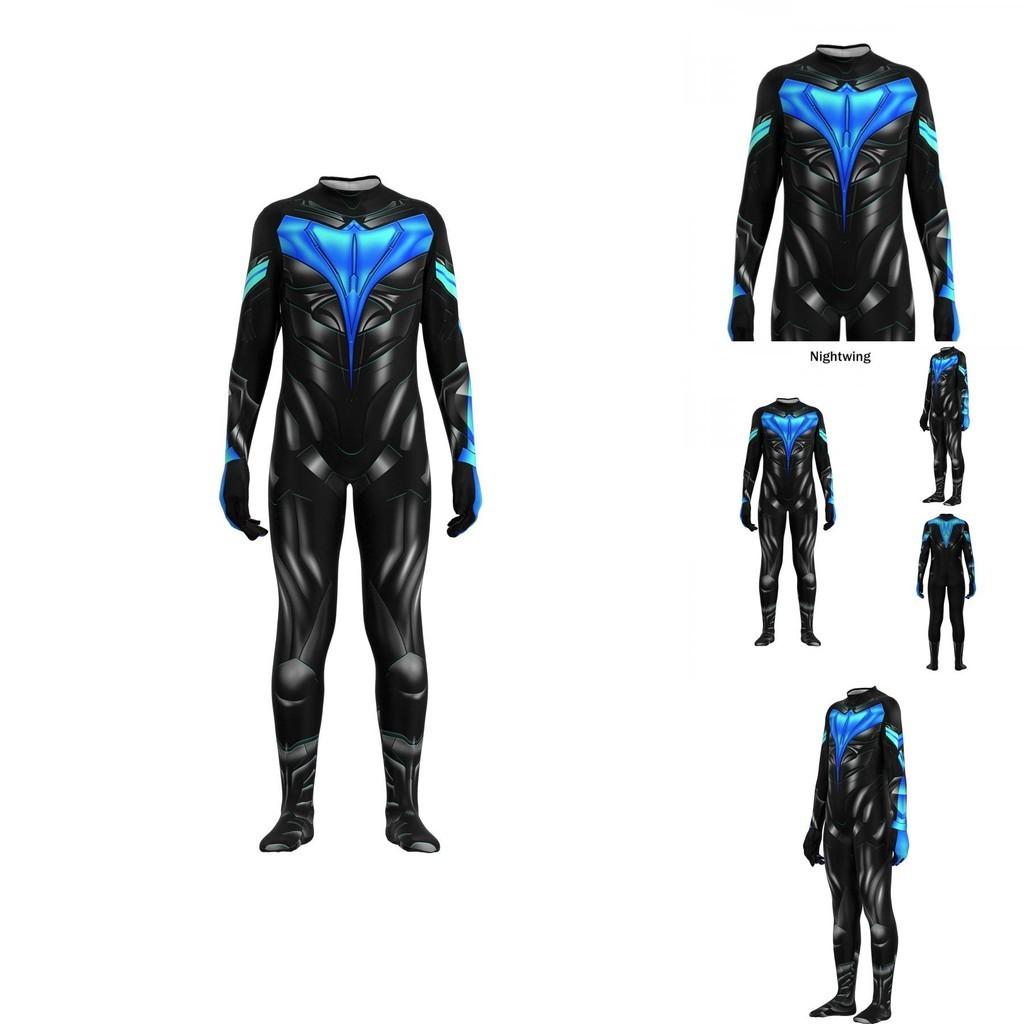 Squisito Costume Cosplay di Nightwing per Halloween e Feste Cosplay
