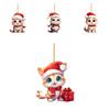 Christmas Eyecatching Cat Acrylic Car Charm Lovely Cartoon Styles For Festive Vibes
