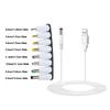 Flexible USB to DC5V Power Cord with 8 Interchangeable Connectors