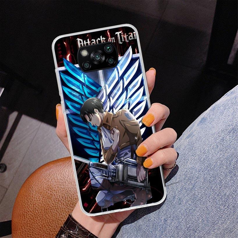 Levi Attack Phone Case For Xiaomi Poco X7 X6 X5 Pro F7 Ultra Redmi 15C 15 13C 13 12C 12 10 10A 10C 9 9A 9C 9T Cover Poco X7 X6 X