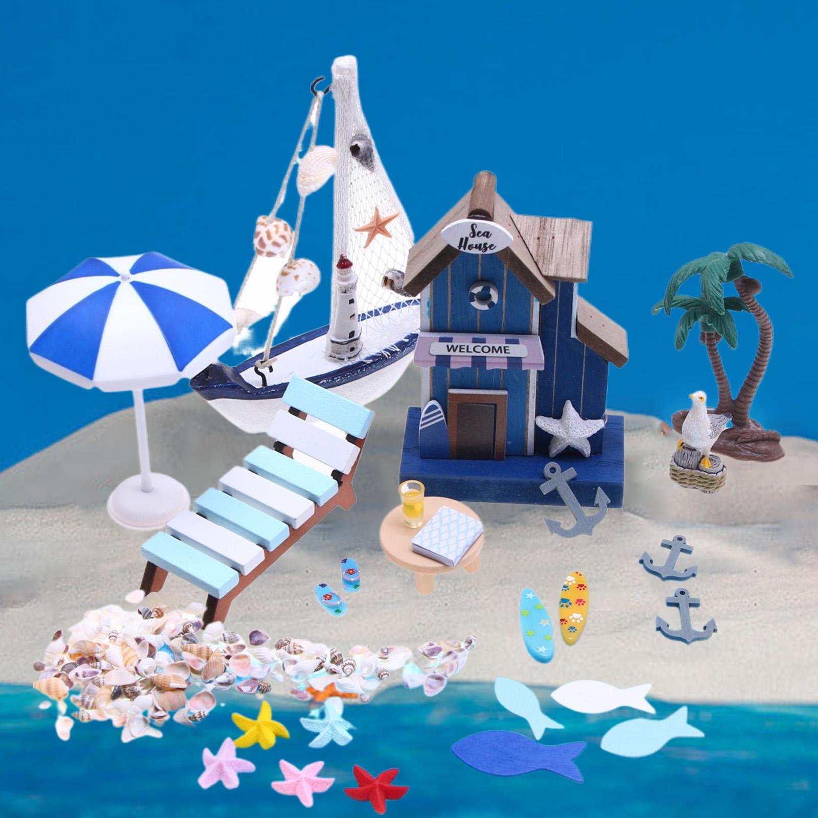 

Miniature Kit 26 Pieces Beach Miniature House Decoration Small Doll House Sea Theme Beach House For Thanksgiving Halloween Toys China Mainland