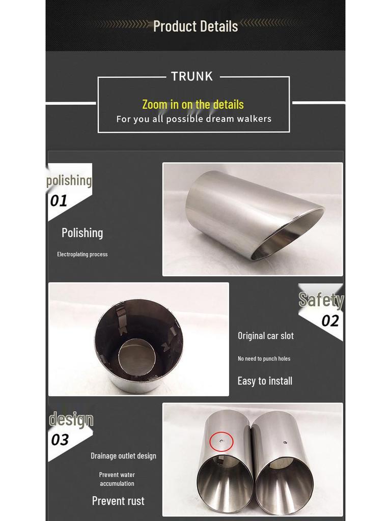 Ford Kuga, Mazda CX-4/CX-5, Atenza Stainless Steel Exhaust Muffler