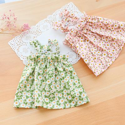 Puppy Clothes Outing Sun Protection Fashion Pet Floral Suspender Skirt for Female