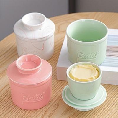 Large Capacity Butter Bell Crock Sealed Ceramic Butter Crock Simple Butter Keeper  Farmhouse