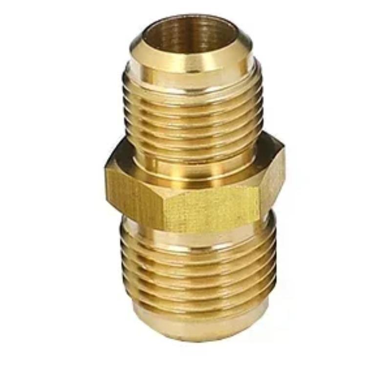 

Equal Reducer Nipple Flare Tube OD 1/4 5/16 3/8 1/2 5/8 3/4 7/8 SAE-Standard Brass Pipe Fitting Connector Air Coniditoner 1l4 To 1l4 SAE&SAE Flare Tube