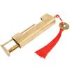 Brass Antique Padlock Spacing 5.9cm Exquisite Rustproof Chinese Old   Fish Horizontal Padlock for Jewelry Boxes