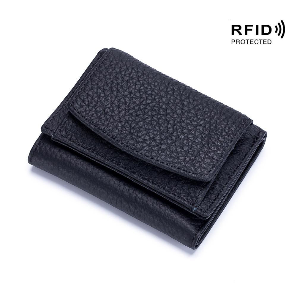 RFID Blocking Japanese Cowhide Women's Ultra-Thin Mini Wallet