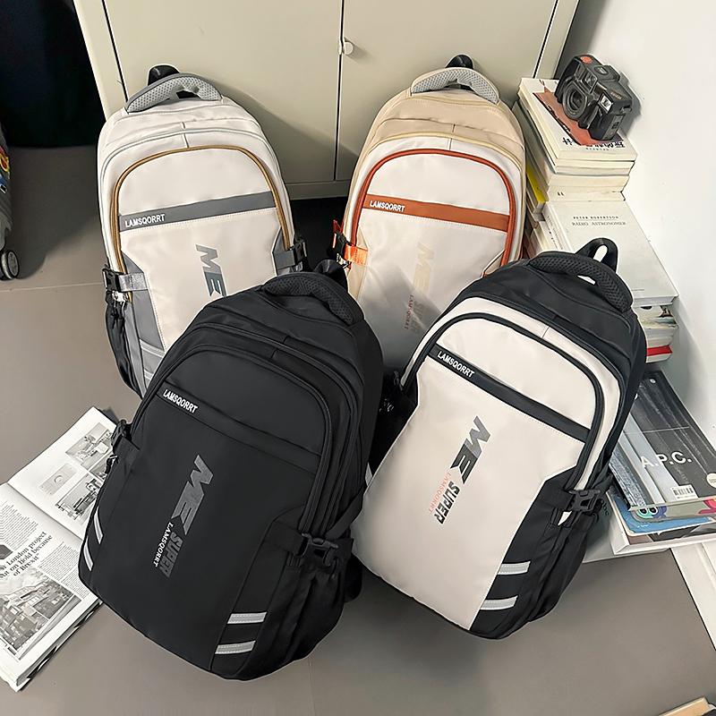 Men's Large Capacity Travel Backpack Junior Senior High School Student Schoolbag
