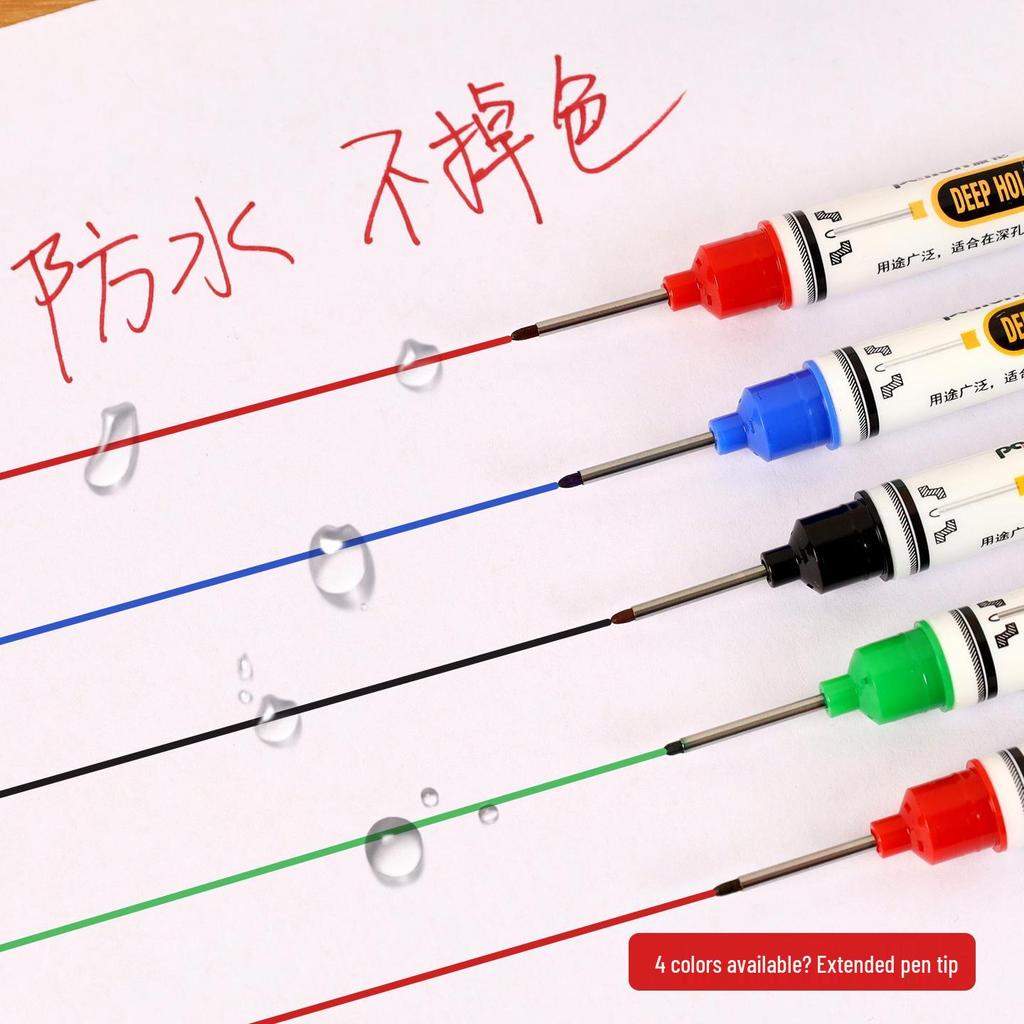 Waterproof Quick-Dry Long Head 20mm Deep Hole Woodworking Marker Pen