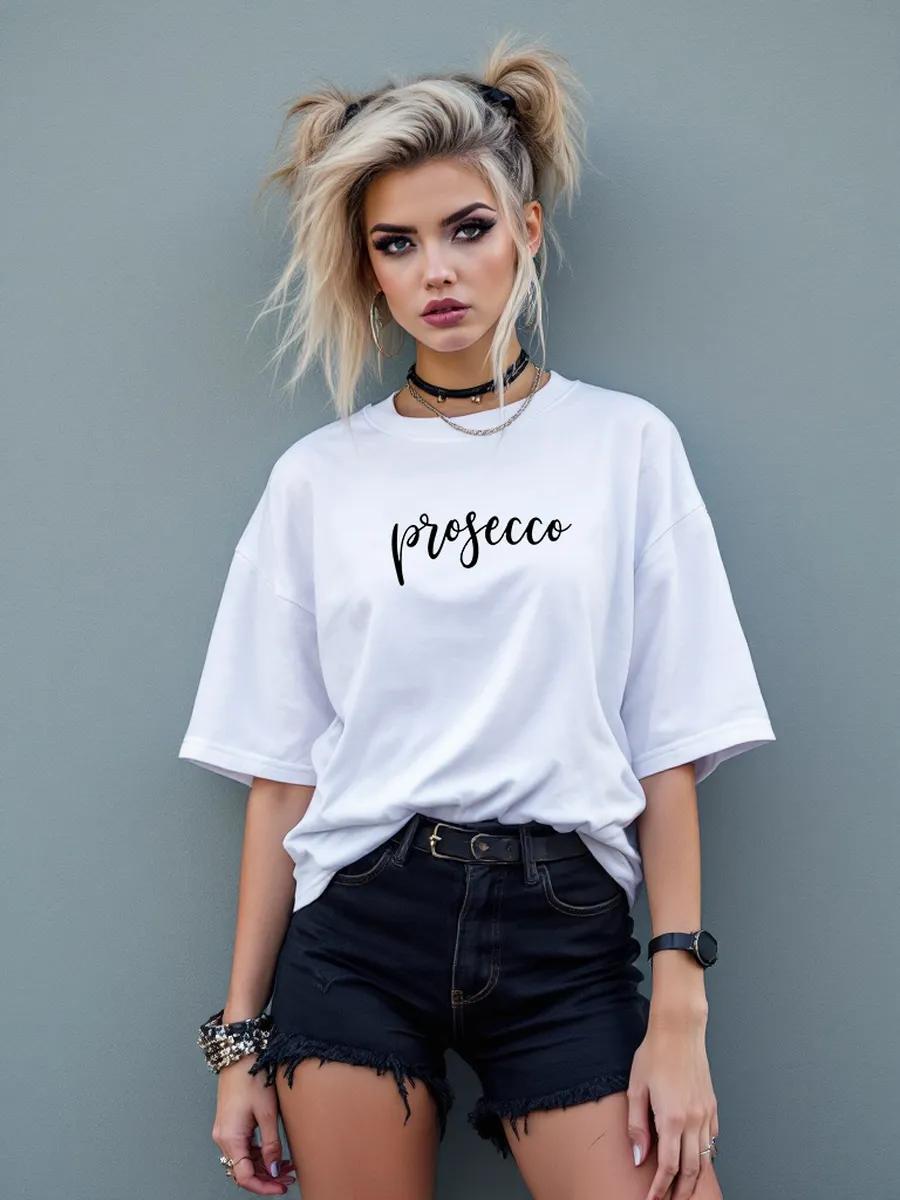 Свободная футболка с принтом Prosecco S