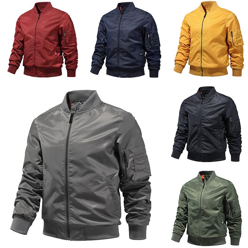 Autumn Plus Size Men's Flight Jacket Baseball Jacket Men's Loose Top Workwear Coat
