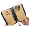 Baggy Port Key Case, Indigo-Dyed Leather with Straight Embossed Pattern, Men's, Women's, Unisex, Key Ring, ZYS-293 (Dark Blue)