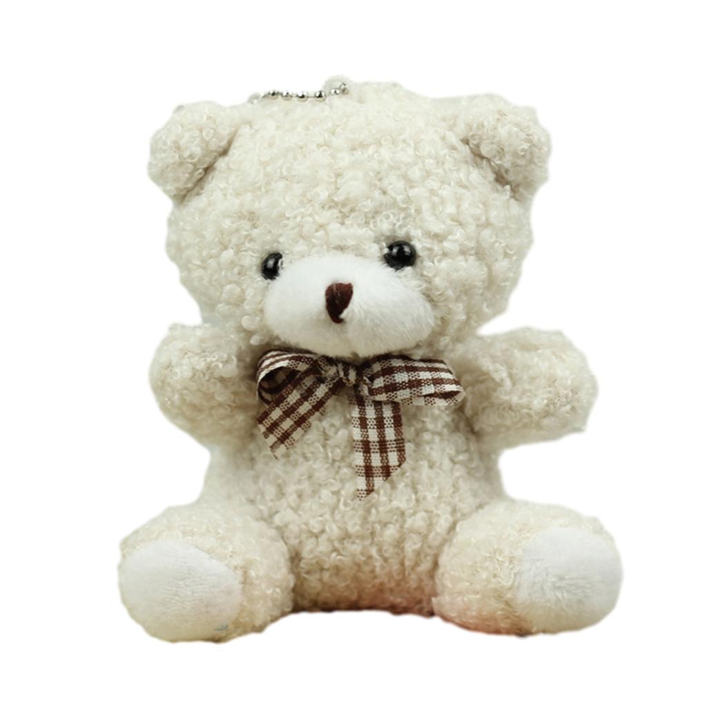 Furry Bear Keychain Plush Toy Pendant Keyring Stuffed Animals Key Rings Versatile Ornament for Bag Phones Keys Cameras
