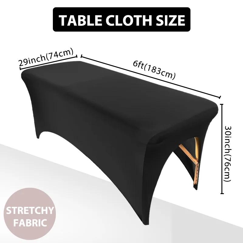 Solid minimalist style tablecloth high elasticity bed cover for beauty beds dining table anti slip anti stain arched table cover