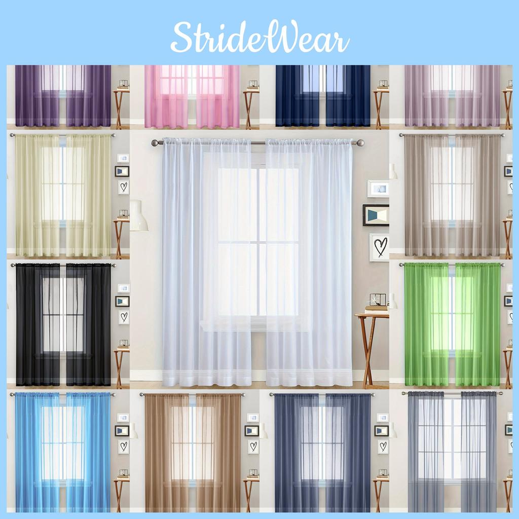 Modern minimalistisch semi-transparant polyester raamgordijn voor woonkamer en balkon