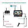 Wireless 7'' Touch Screen 4CH AHD Digital DVR Record WiFi Monitor IR Night Vision 3 PCS Reverse Camera For Truck/Trailer/Bus/RVs
