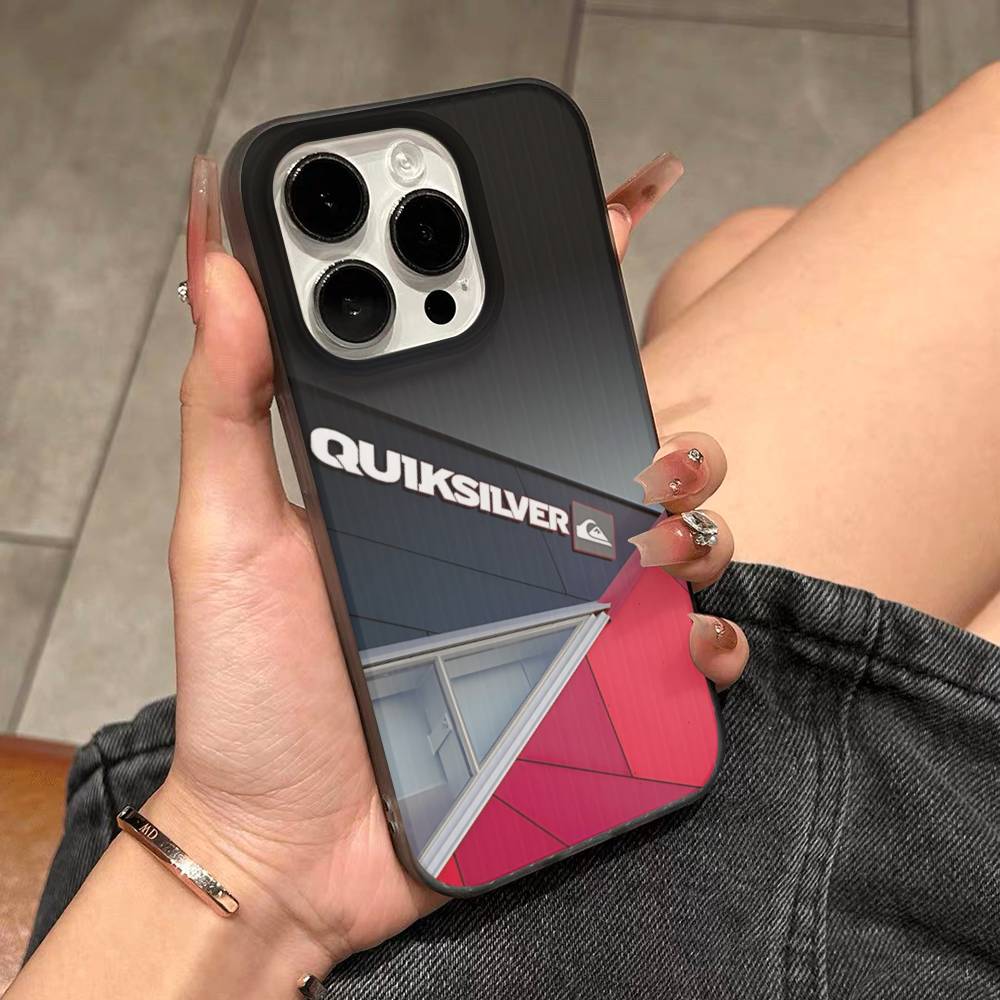 Surf Brand Q-QuiksilverS Logo Phone Case For IPhone 11 12 13 14 15 16 17 Pro Max PLUS Pro Wave Corrugated Silicone Case