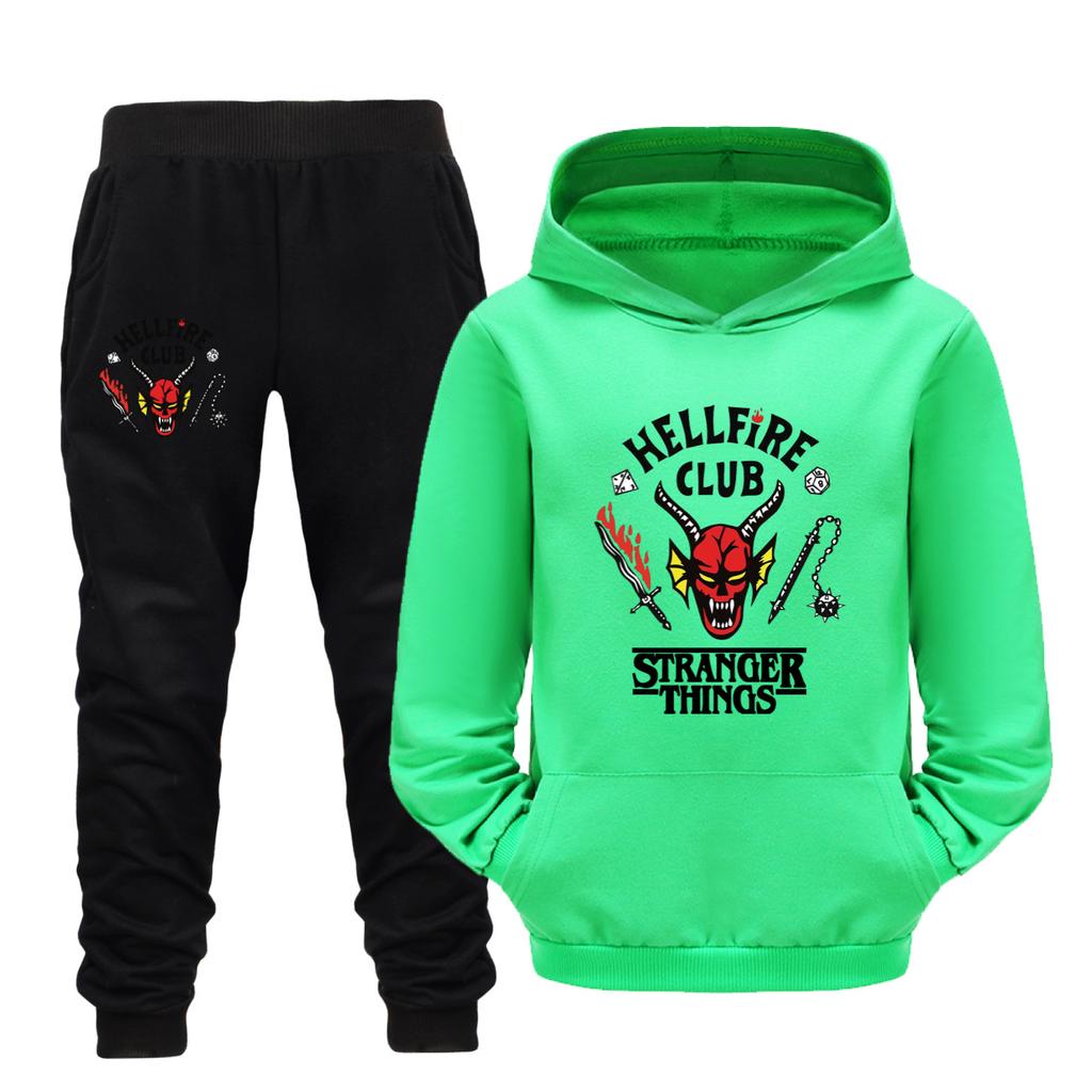 Children's Hooded Sweater Casual Suit Fashionable Loose Clothing Sets Girls
