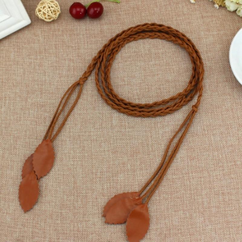 Trendy Handmade Knitted Waist Belt With Tassel Decoration For Women