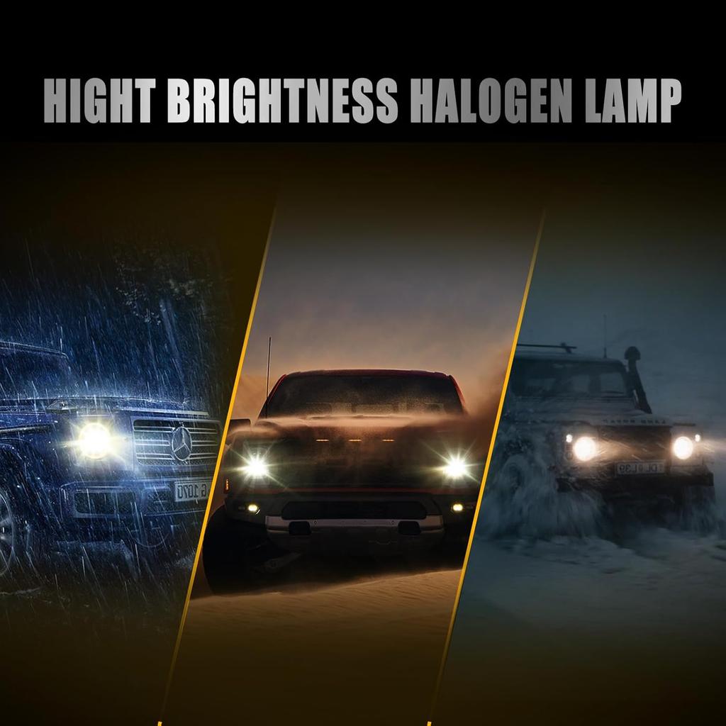 H11 Halogen Headlight Bulb,12V 55W Head Lamps,3800K,4000 Lumens,H4 Head Light Bulbs for Car,High and Low Beam,Fog Light Bulb,Pack of 2