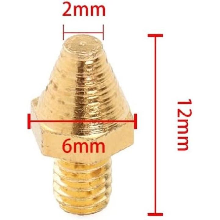 Kompatibel mit Harley Offroad Style Fußrasten Trittbretter Bremspedalauflage Goldene MX Fußrasten Stacheln Motorrad Ersatz-Fußrasten Stifte Nieten(50 Stück