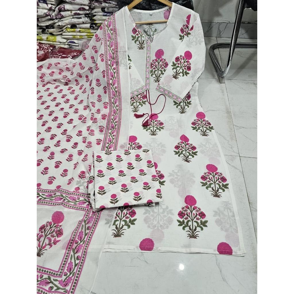 Indian Designer Top Tunic Kurta Pant Dupatta Set Women Bollywood Ethnic Kurti SC-2179