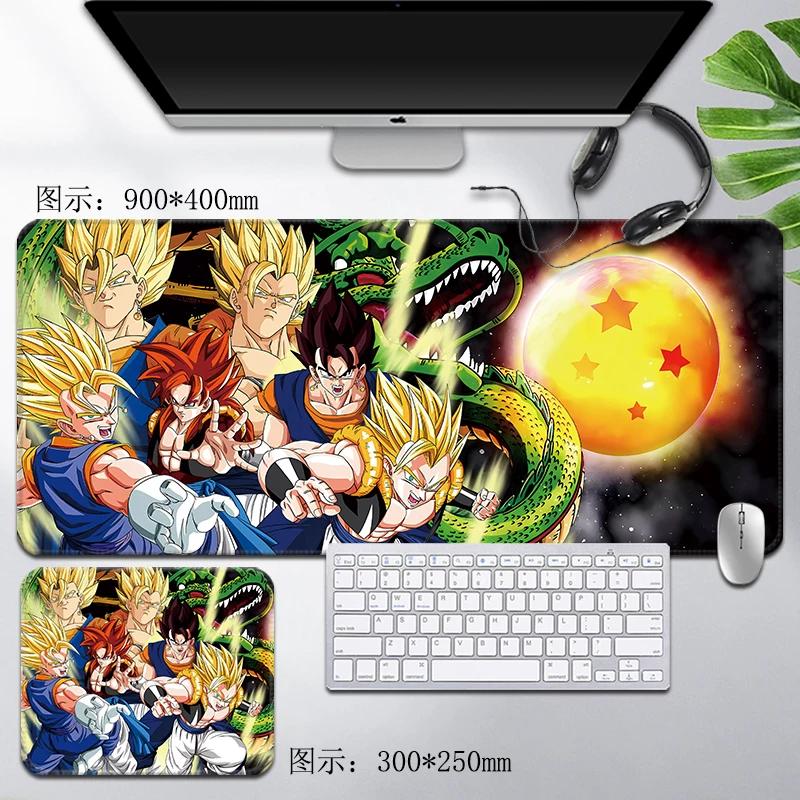 Must-Have für Männer Spiele Dragon Ball Mauspads Son Goku Druckmuster Große Größe Gaming-Tastatur Schreibtischmatte Super Saiyajin Animation Student