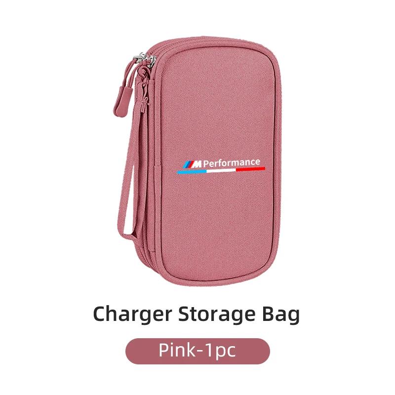 

Car Sticker 2025 Hot Car USB torage Bag Cable Organiser For Digital Products Waterproof For Performance M5 BMW E46 e90 E60 Serie Black 1pc