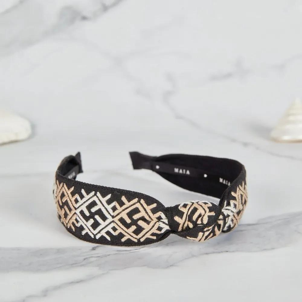 Lara Maia Pattern Jacquard Hairband Beige MAIAHB067 3306265