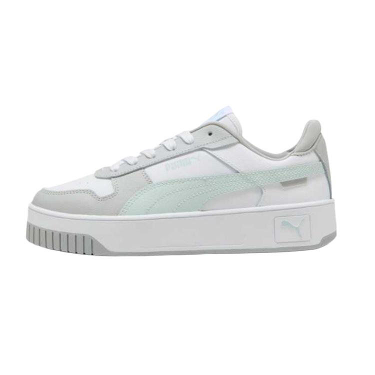 New PUMA Carina Street Low Top Skateboard Shoes Women's White Gray 389390-43