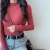 Versatile Candy Color Knit Sweater - Long Sleeve Base Layer for Autumn/Winter 2023