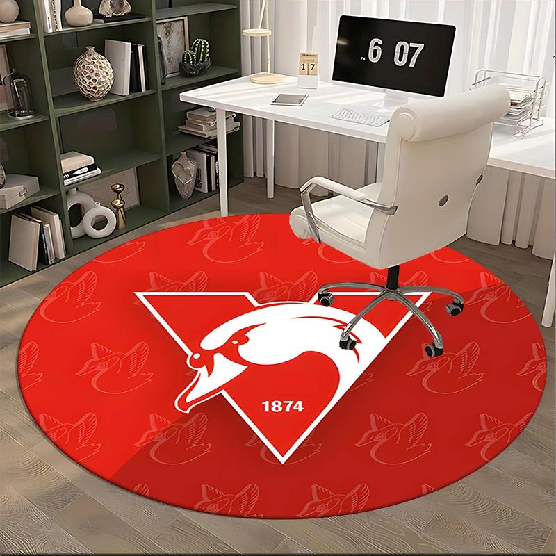 Swan Logo,1874 Emblem Chair mat Round Rug Office carpet, Non slip, Suitable for Living Rooms, Bedrooms decor.1205109a