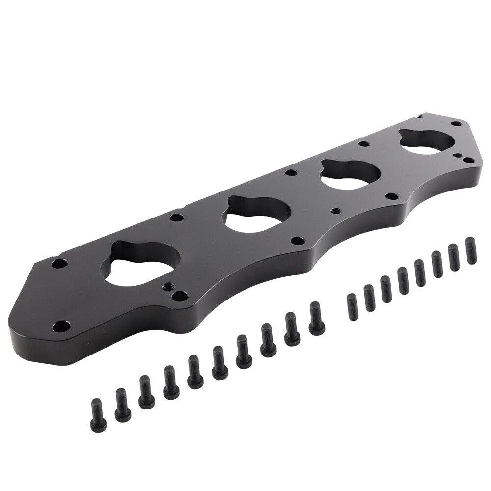 Series H to K Intake Manifold Adapter For Honda Acura Pro K-Series H2K K2H Black Silver Anodized