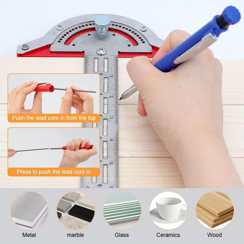 Long Headed Woodworking Pencil Set Carpenter's Pencil Set  Carpenter Engineers Supplies