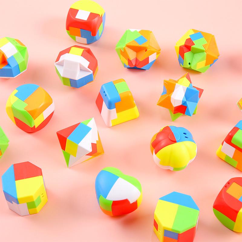 Children's Kongming & Luban Lock Set: 24-Piece Educational Puzzle Toy with Magic Ball