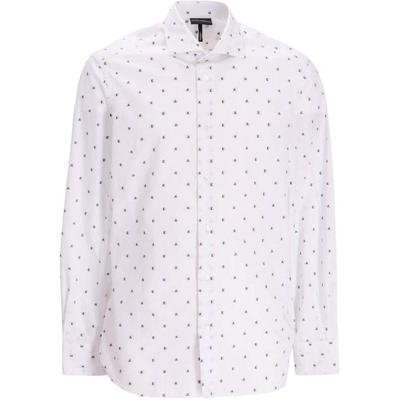 SS23 Patterned Long Sleeve Shirt Men Shirts White 3R1C86-1K0BZ-F1A5