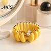Burr-free Kitchen Bowl 3D Printed Banana Fruit Bowl, Large Capacity Tray Holder, Decorative Candy Snack Shape Food Serving Plate for Kitchen,