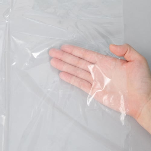 Japax Clear Garbage Bags, 10L, 50cm x 40cm x 0.025mm Thick, Small, Smooth, for Indoor Use, Small Pails, 20-Count, P-103