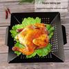 Quadratische Edelstahl-Grillpfanne - Outdoor-Grillwerkzeug