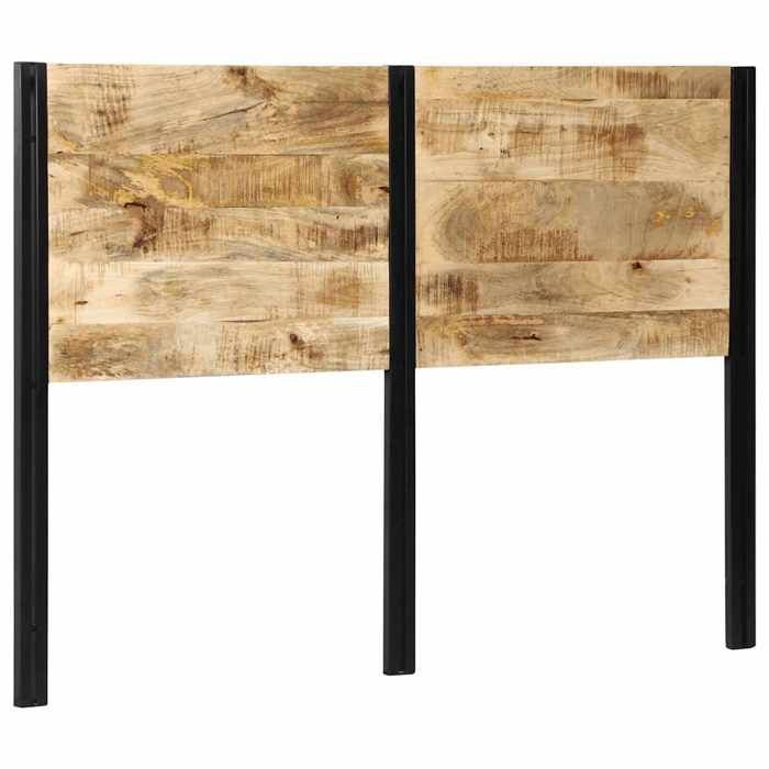 VidaXL Tête de lit 140 cm bois massif manguier et fer, tête de lit à panneau, tête de lit double, tête de lit pour lit 4017549